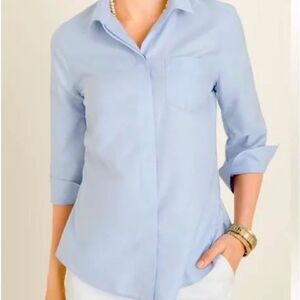 Chico’s Shirt 3/4 length sleeve blue top